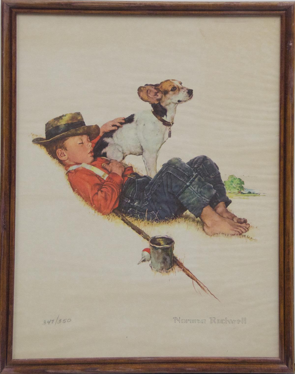 Norman Rockwell A BOY AND HIS DOG by Gorham  Approx 5.5" Tall NEW IN BOX 