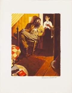 Norman Rockwell, 'When I let my candle', 1972, Lithograph, a.p., Signed, Framed