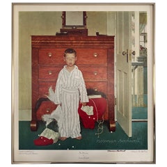 Litografia firmata "La scoperta" di Norman Rockwell