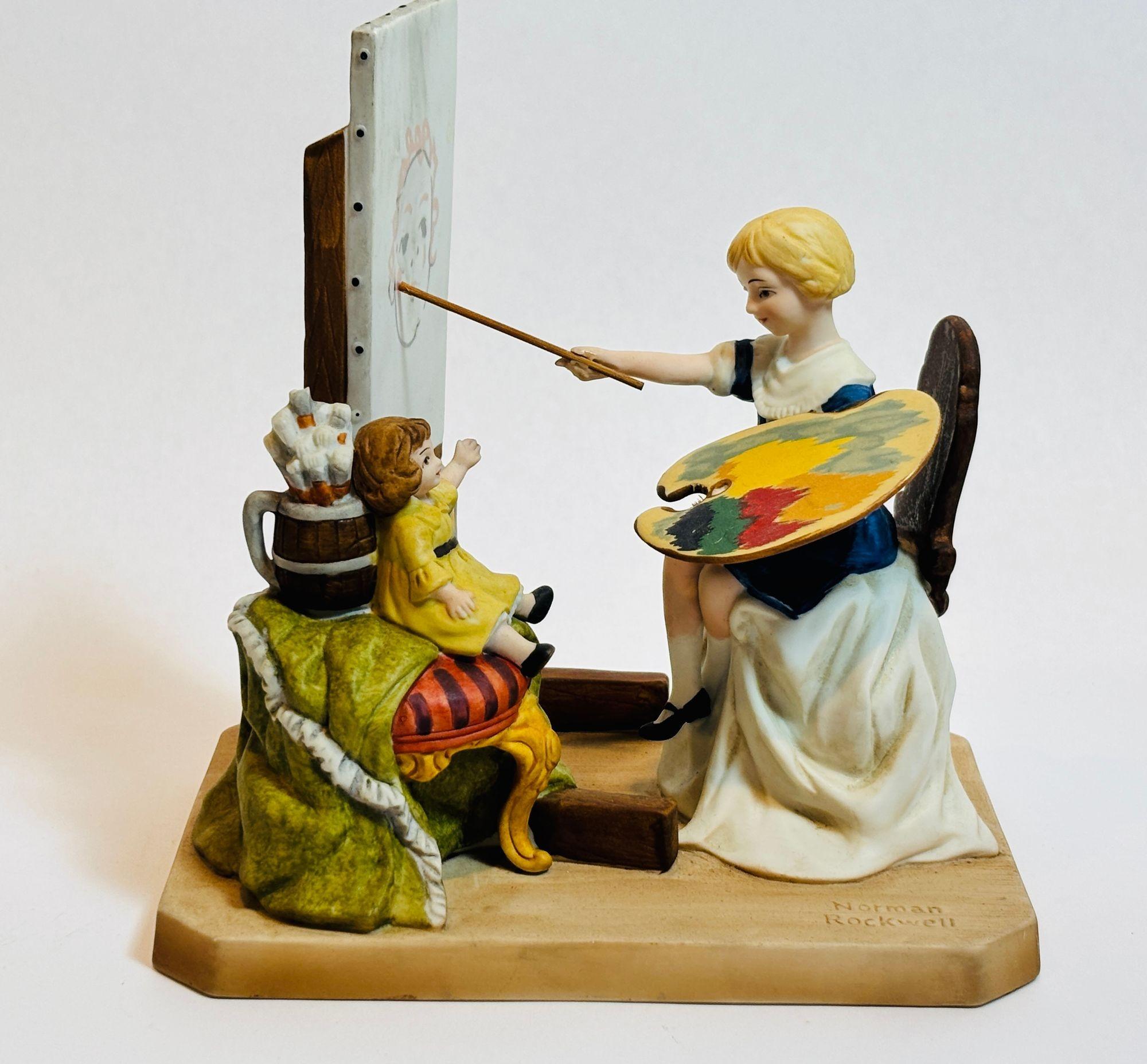 Norman Rockwell, La hija del artista, Escultura de porcelana, 1ª edición, 1980 clásico estadounidense en venta