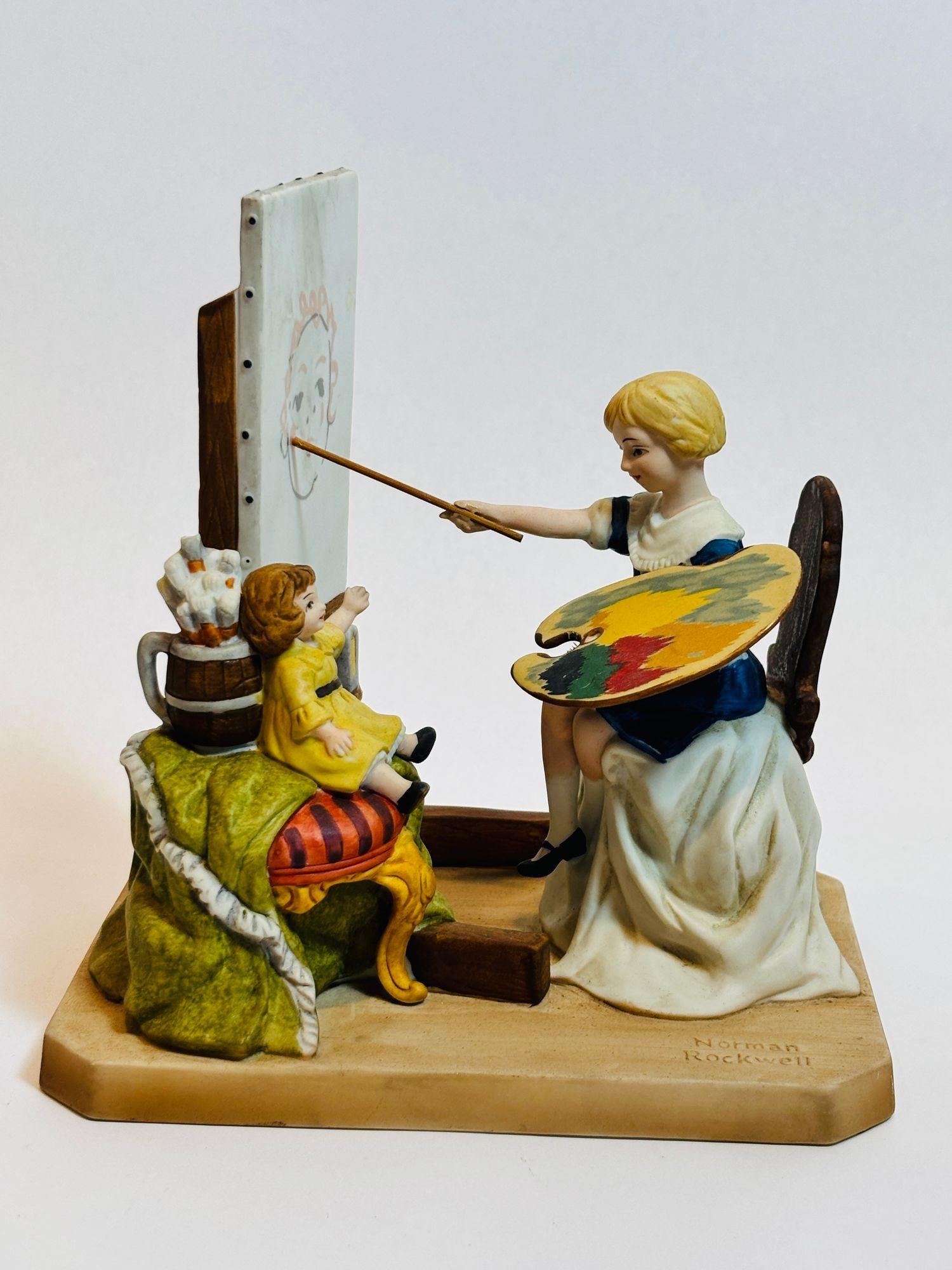 Norman Rockwell, La hija del artista, Escultura de porcelana, 1ª edición, 1980 Estadounidense en venta