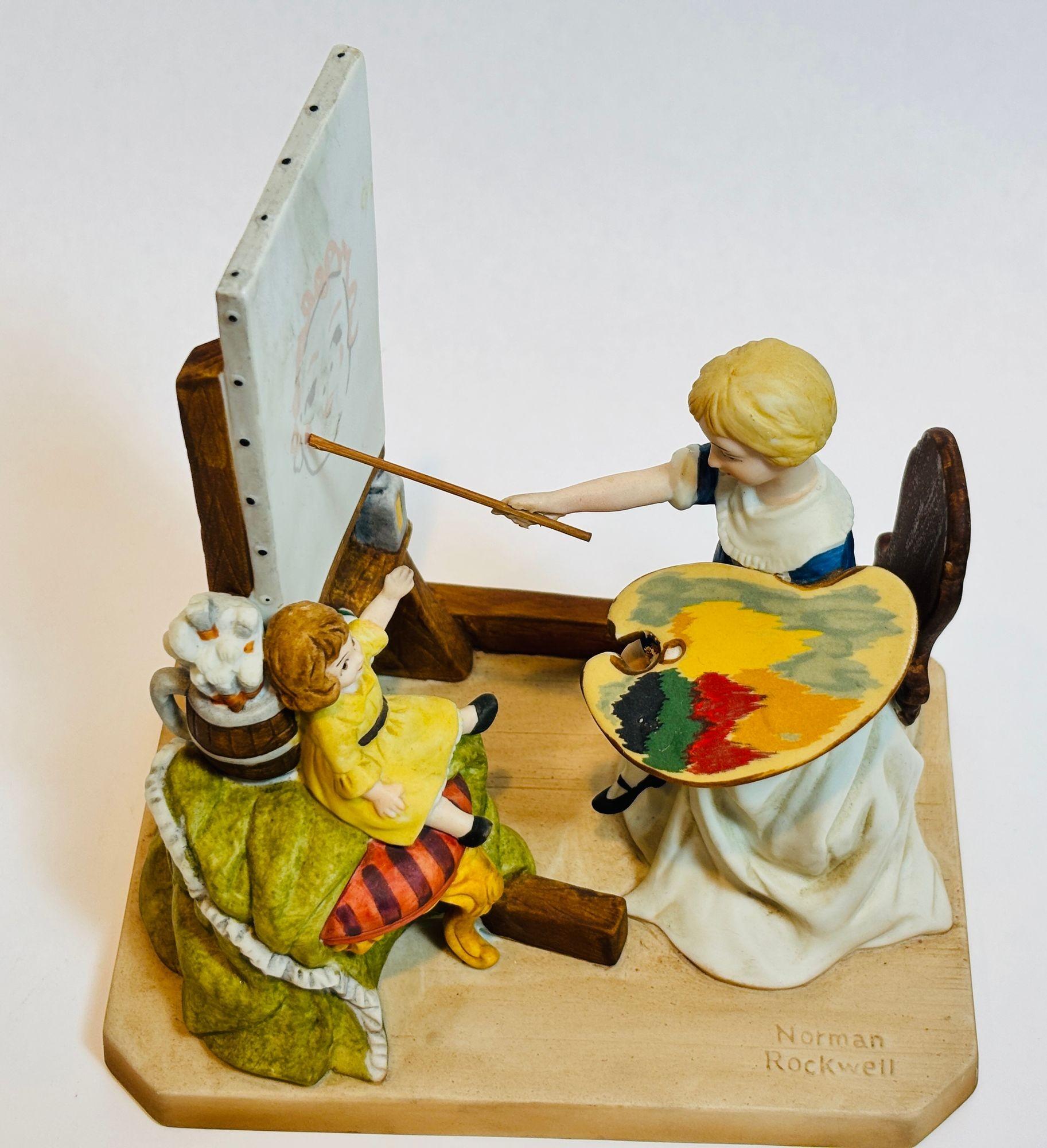 Norman Rockwell, La hija del artista, Escultura de porcelana, 1ª edición, 1980 en Bueno estado para la venta en North Hollywood, CA