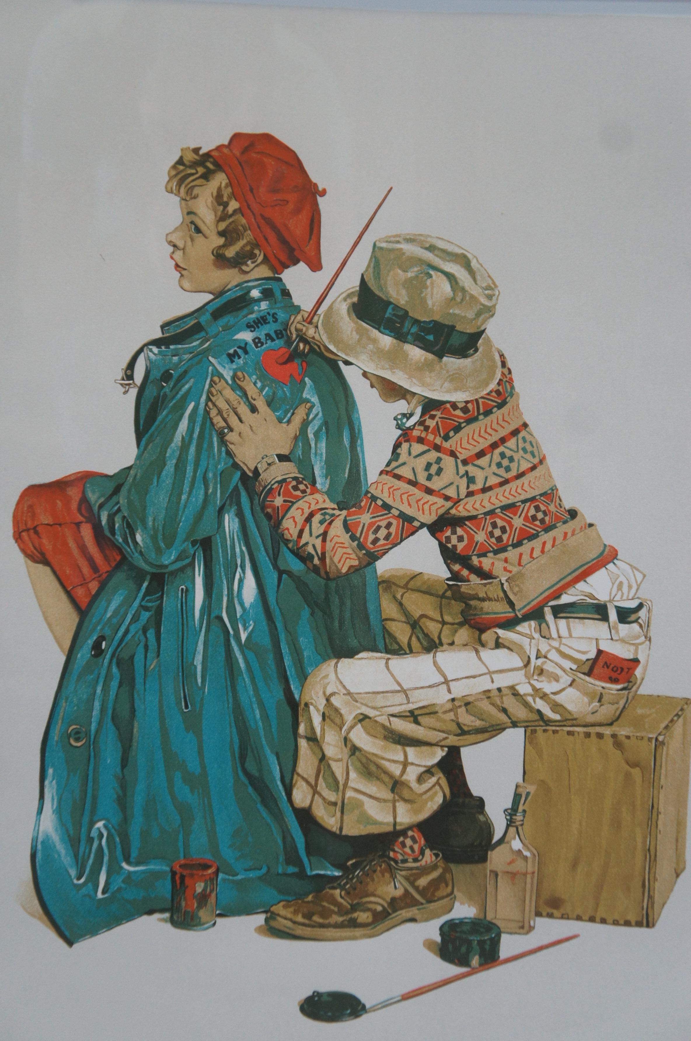 signed norman rockwell print