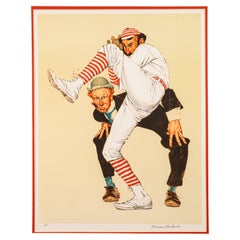 Norman Rockwell Wind Up Signierte Lithographie in Farben auf Papier A/P 1978