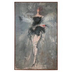 Norman Rubington Oil Painting Titled "Follies", Dated 1959