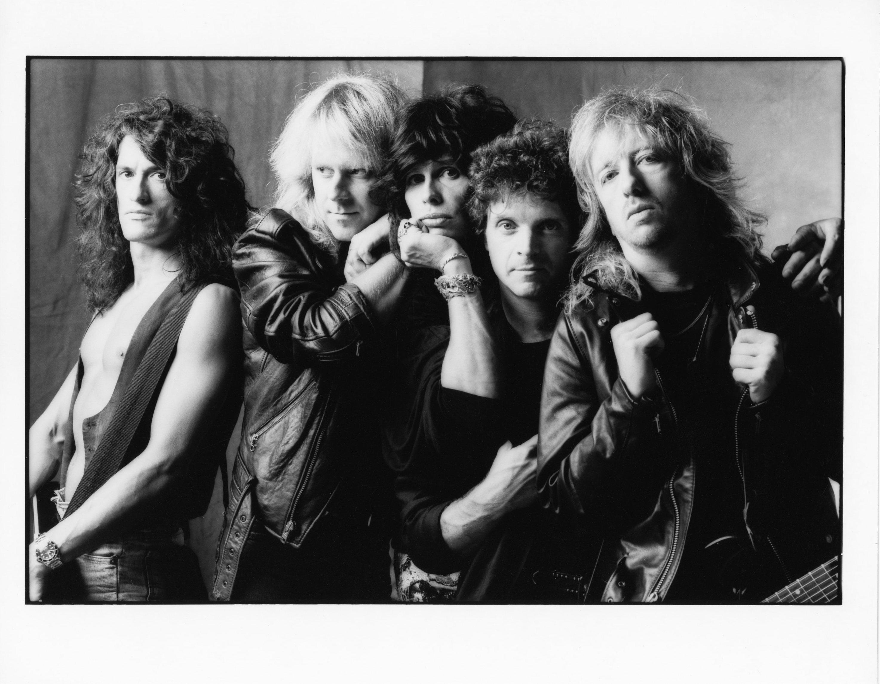 Original vintage 8x10” work print from Norman Seeff of Aerosmith. Hand printed in 1988 at the time of the photoshoot, signed on the back by Norman Seeff and stamped in 2018 for authentication.

In excellent condition having been stored flat in a