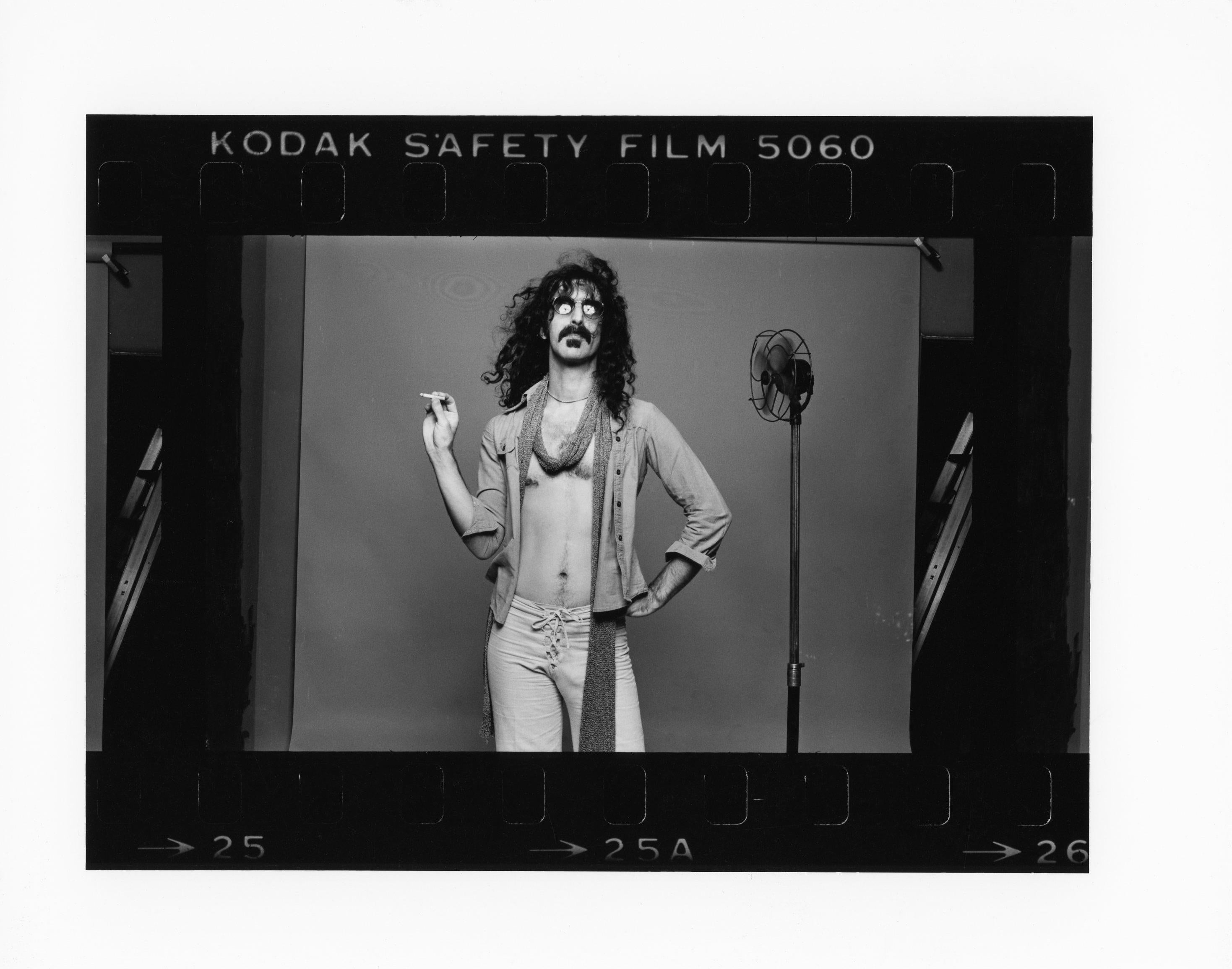Original vintage 8x10” work print from Norman Seeff of Frank Zappa. Hand printed at the time of the photoshoot, signed on the back by Norman Seeff

In excellent condition having been stored flat in a climate controlled room

These Norman Seeff