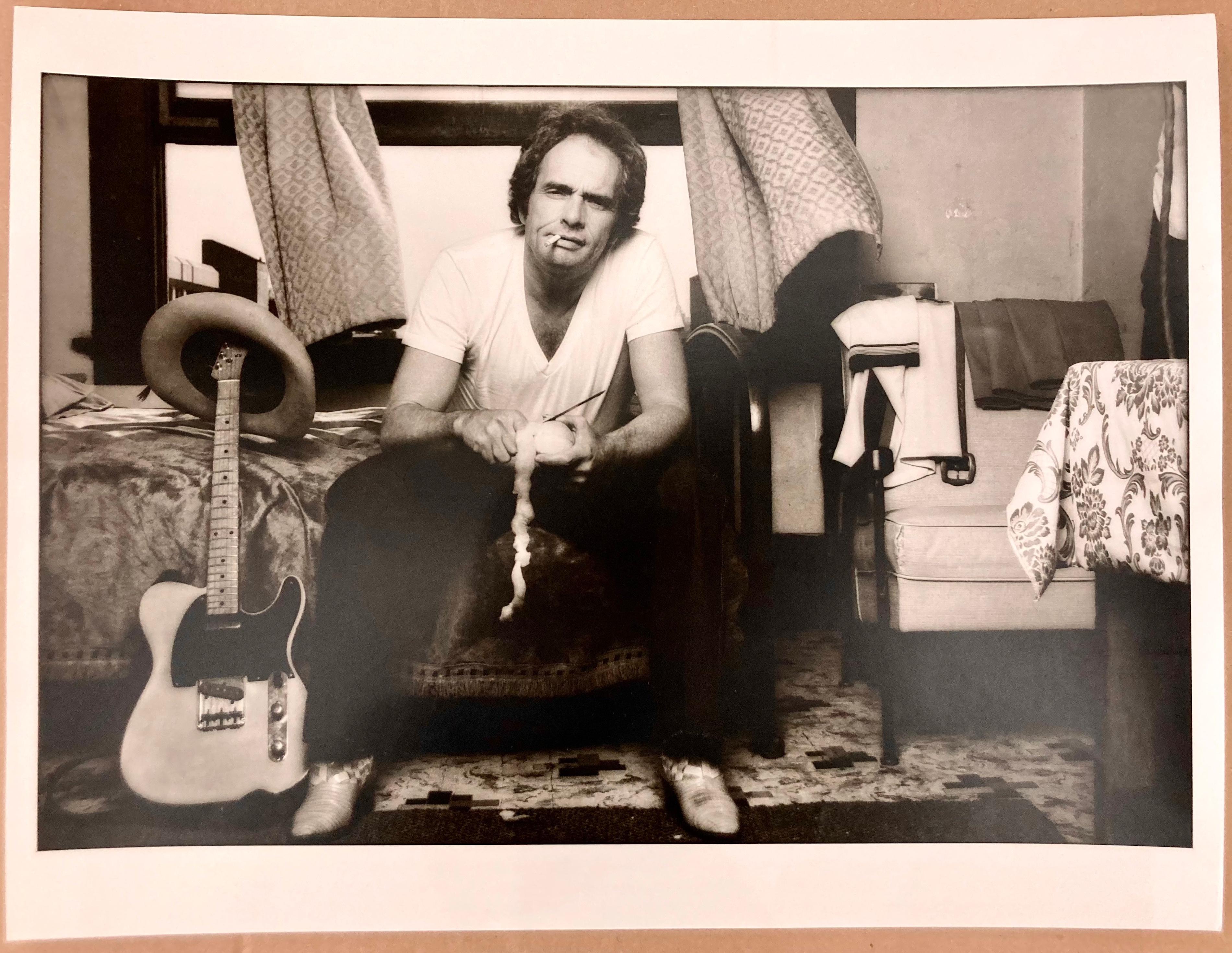 Original vintage 16x20” work print from Norman Seeff of Merle Haggard. Hand printed in 1981 at the time of the photoshoot, signed on the back by Norman Seeff and stamped with Norman’s studio stamp

In excellent condition having been stored flat in a