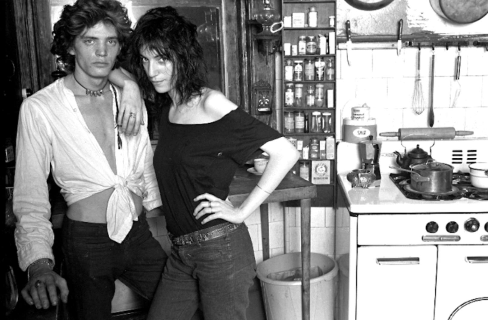 Signed limited edition fine art print of Patti Smith and Robert Mapplethorpe, taken in her kitchen in New York by celebrated photographer and filmmaker, Norman Seeff in 1969.

This Patty Smith by Norman Seeff print is available in the following