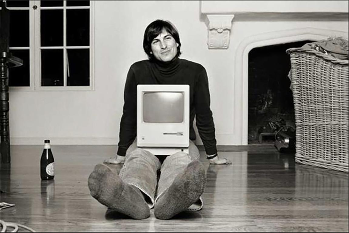 Norman Seeff Portrait Photograph - Steve Jobs (With a Bottle of San Francisco's Best)