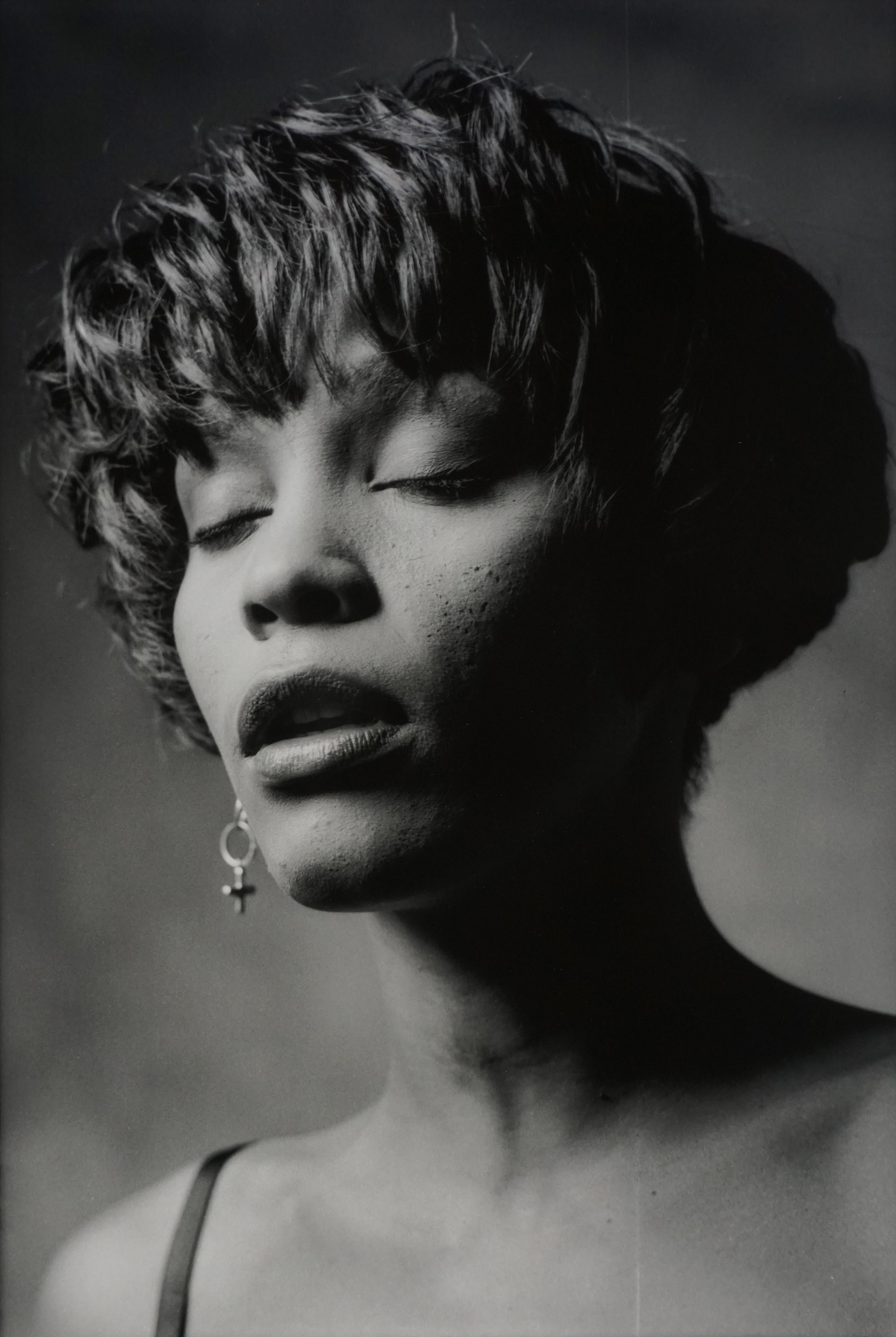 Norman Seeff Black and White Photograph - Whitney Houston