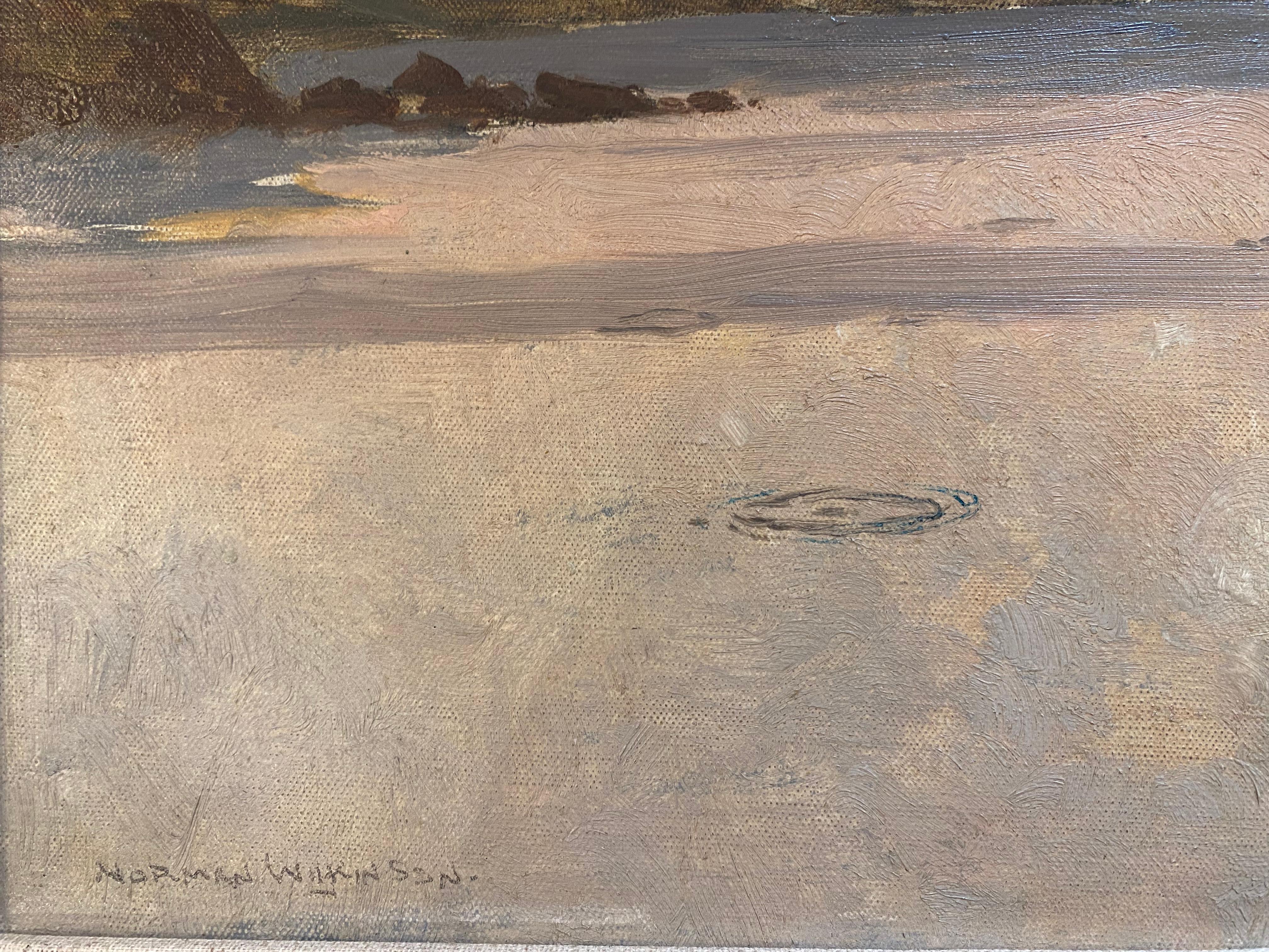 Oil on canvas
Signed 'NORMAN WILKINSON.' (lower left), and inscribed 'Evening Rise L. Poulary' (on reverse)
Framed and ready to hang