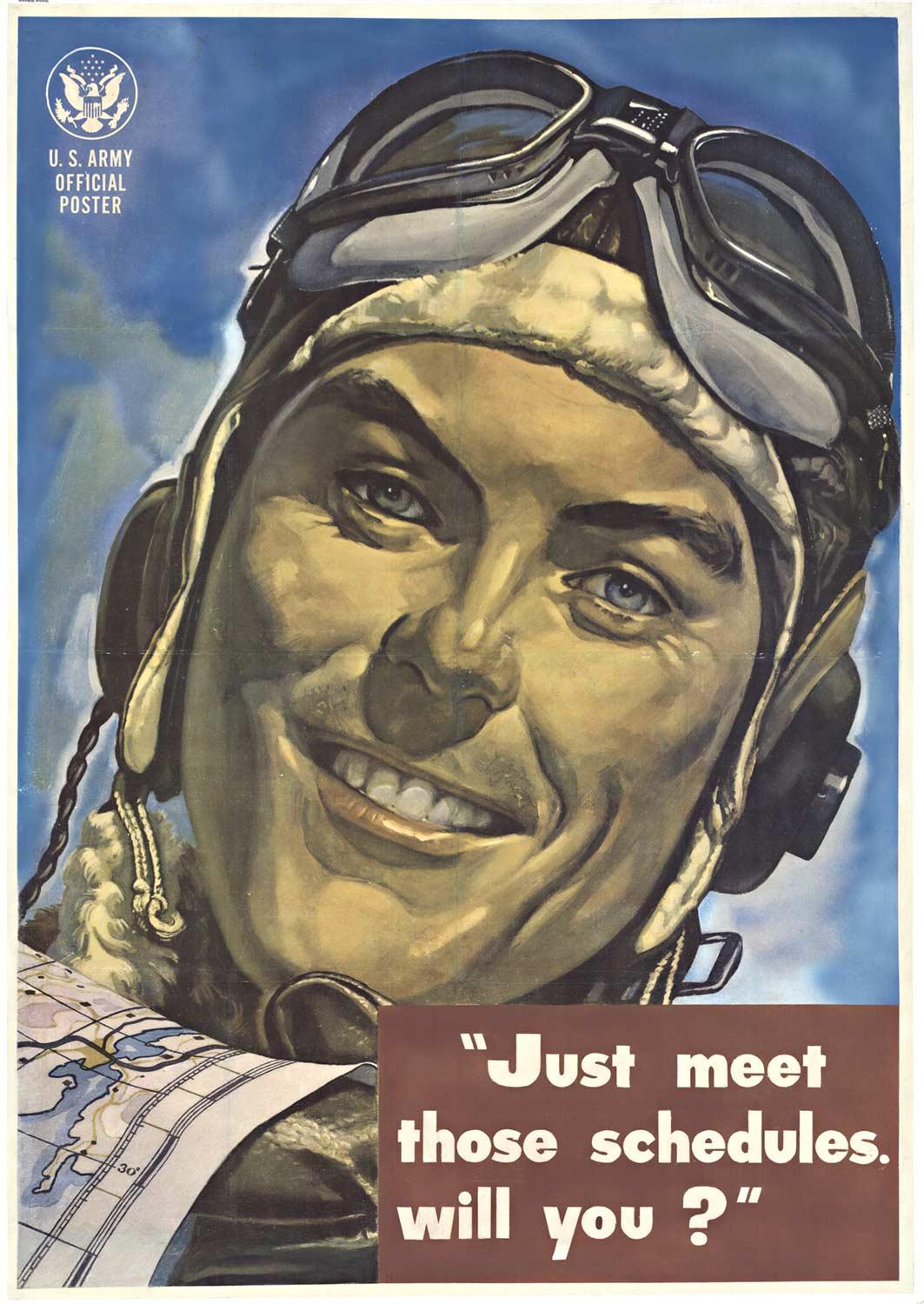 Norman Wilkinson CBE PRI Portrait Print - Original "Just Meet Those Schedules, Will You?" vintage poster