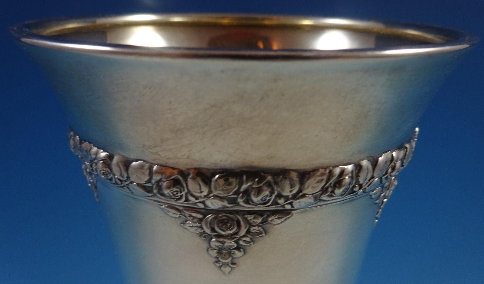 American Normandie by Wallace Sterling Silver Goblet Gold Washed #116