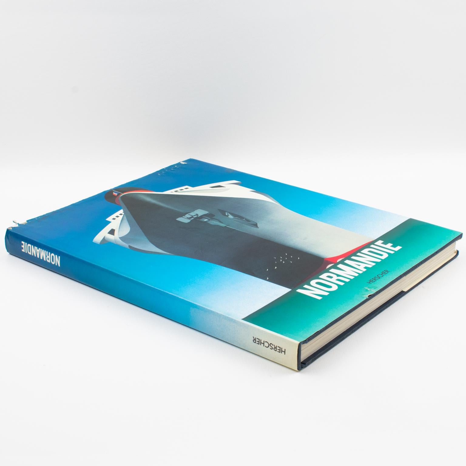 Modern Normandie, The Epic of the Giant of the Seas, French Book by Bruno Foucart, 1985 For Sale