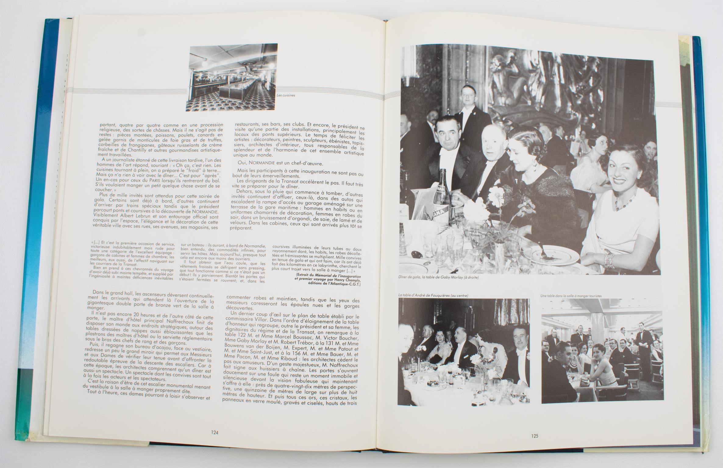 Late 20th Century Normandie, The Epic of the Giant of the Seas, French Book by Bruno Foucart, 1985 For Sale