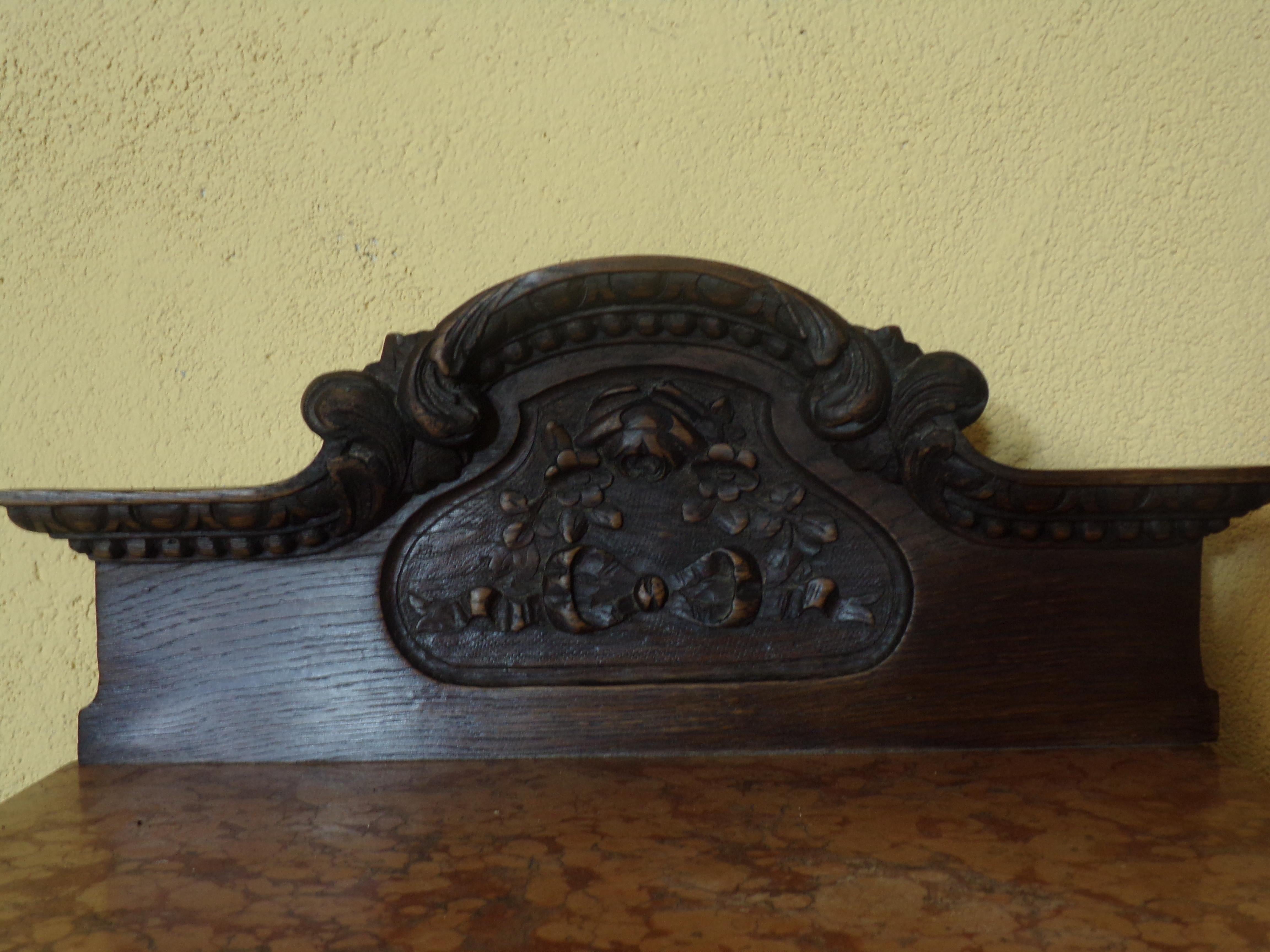 Late 19th Century Normandy Carved Marriage Bed, C1890 For Sale