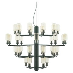 Normann Copenhagen Amp Chandelier Smoke/Black Large by Simon Legald