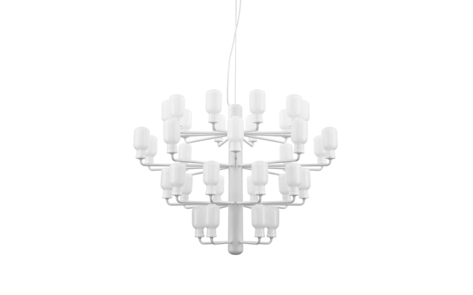 Normann Copenhagen Amp Chandelier White Large by Simon Legald For Sale 10