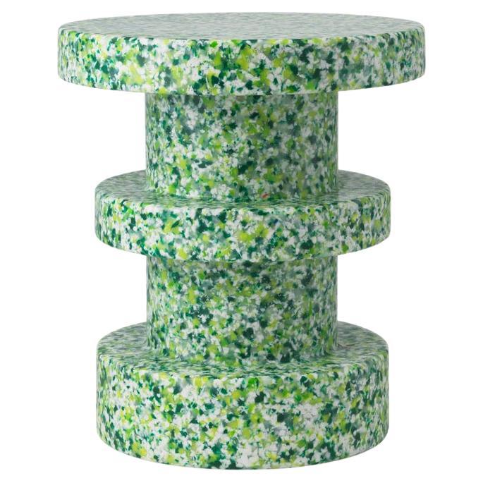 The pixelated surface is made up of small bits of 100% recycled household and industrial plastic. Bit can be used as a pedestal for a floral arrangement, as a side table for a lamp, or as impromptu seating for that unexpected dinner guest. The Bit