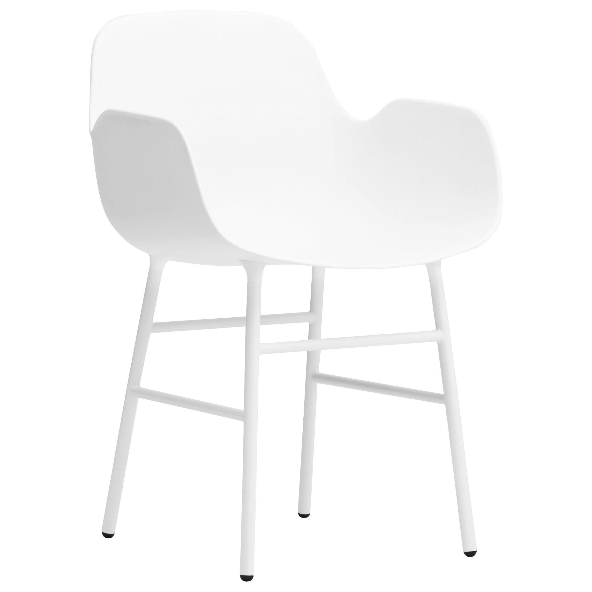For Sale: White (Form White) Normann Copenhagen Form Armchair in Steel by Simon Legald