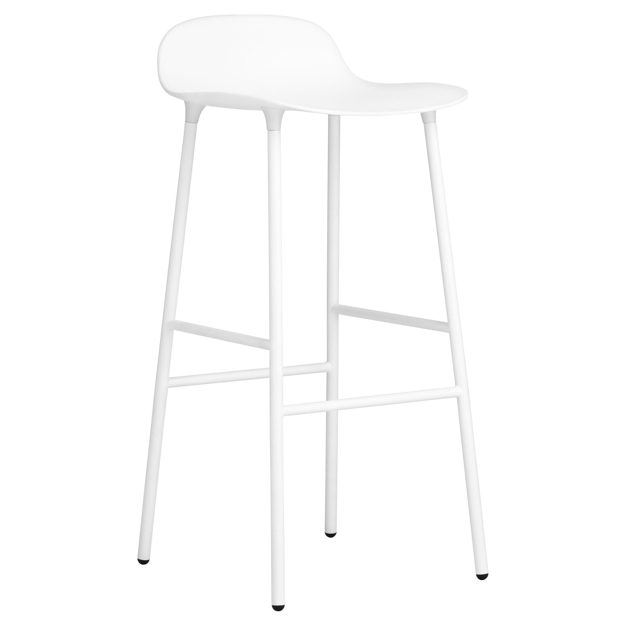 For Sale: White (Form White) Normann Copenhagen Form Barstool in Steel by Simon Legald