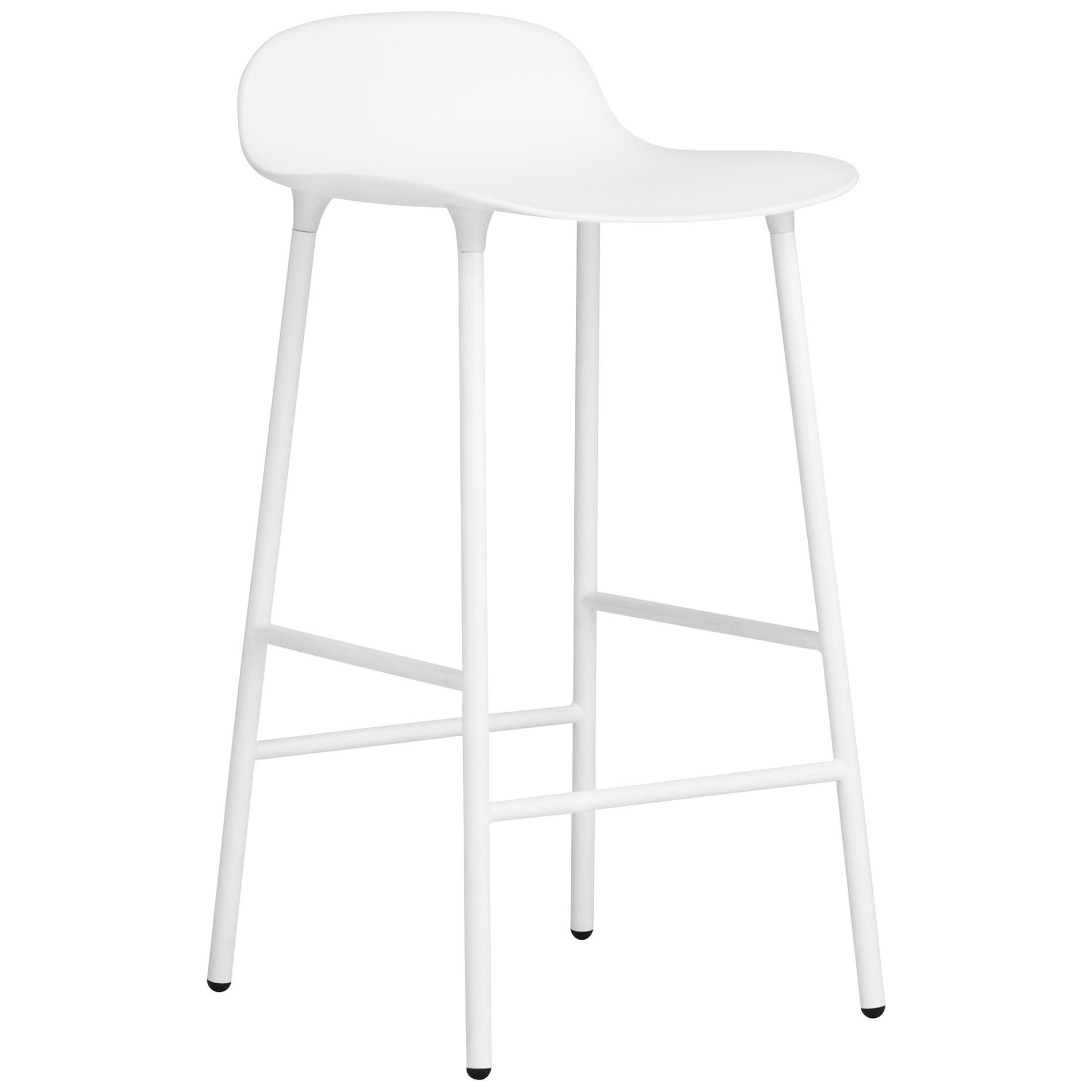 For Sale: White (Form White) Normann Copenhagen Form Counter Stool in Steel by Simon Legald