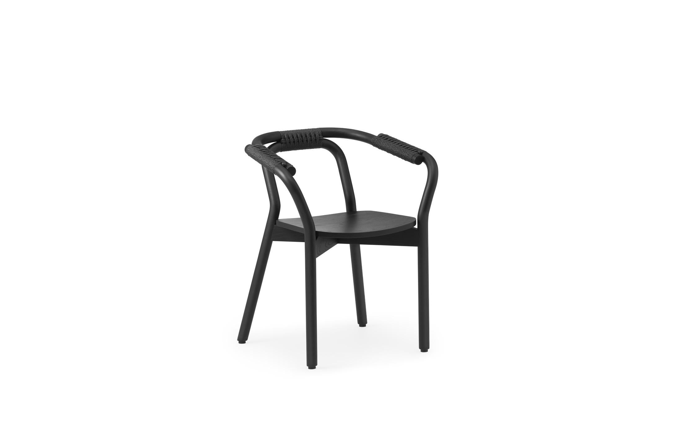 Normann Copenhagen Knot Chair Black/Nature Designed by Tatsuo Kuroda For Sale 3