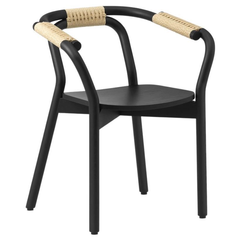 Normann Copenhagen Knot Chair Black/Nature Designed by Tatsuo Kuroda For Sale