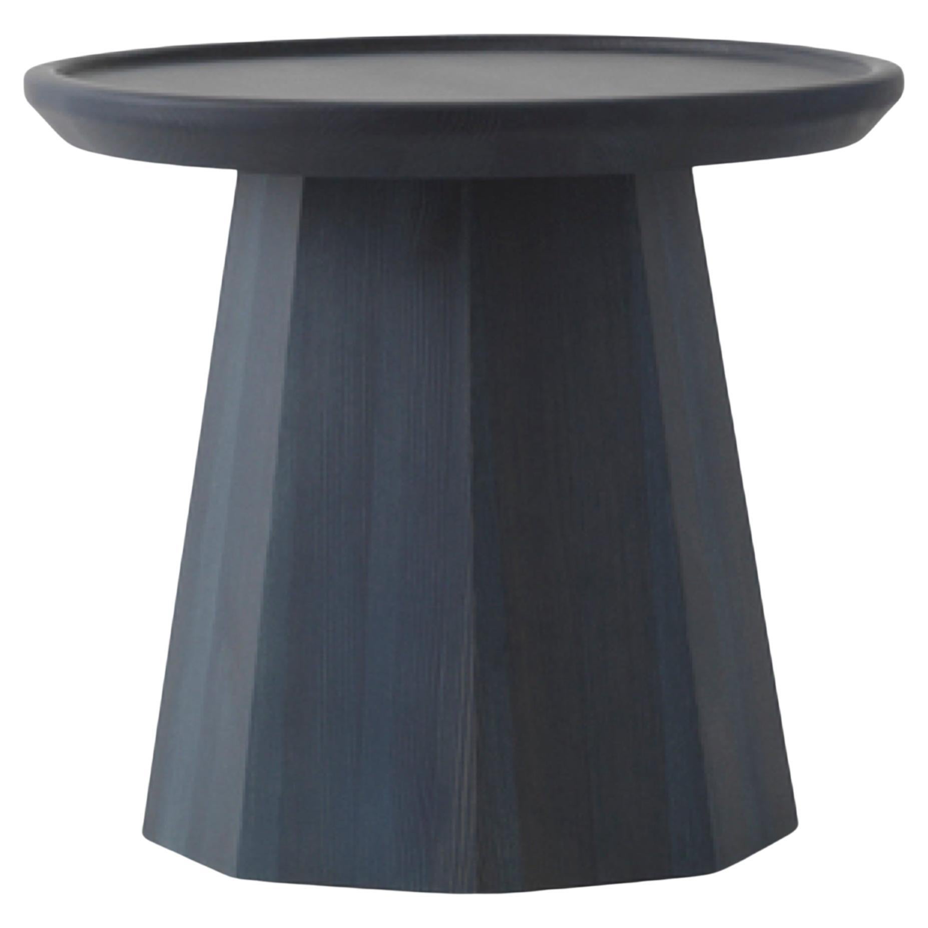 Normann Copenhagen Pine Dark Blue Small Table Designed by Simon Legald For Sale