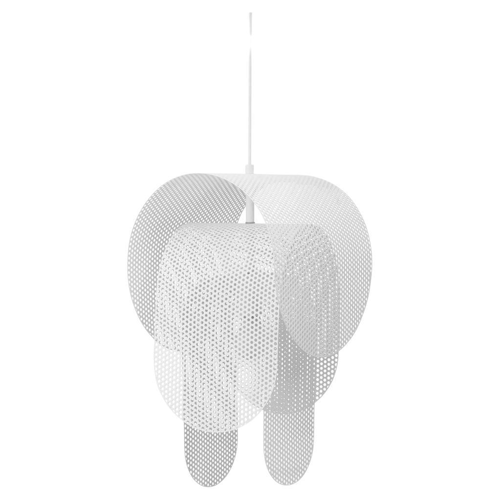 Lampe à suspension blanche de style Normann Copenhagen Superpose conçue par Frederik Kurzweg 
