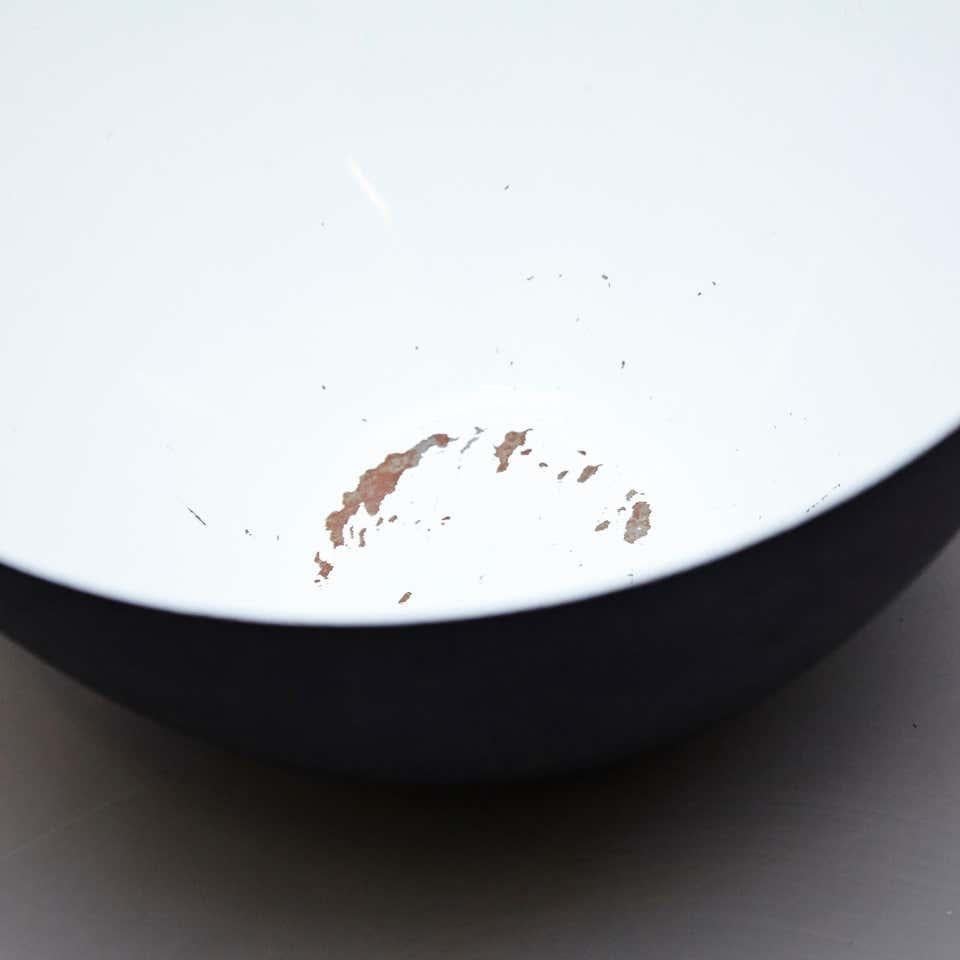 Spagnolo Normann, Ciotola Krenit in syeel nero, metà del secolo scorso, circa 1970 in vendita
