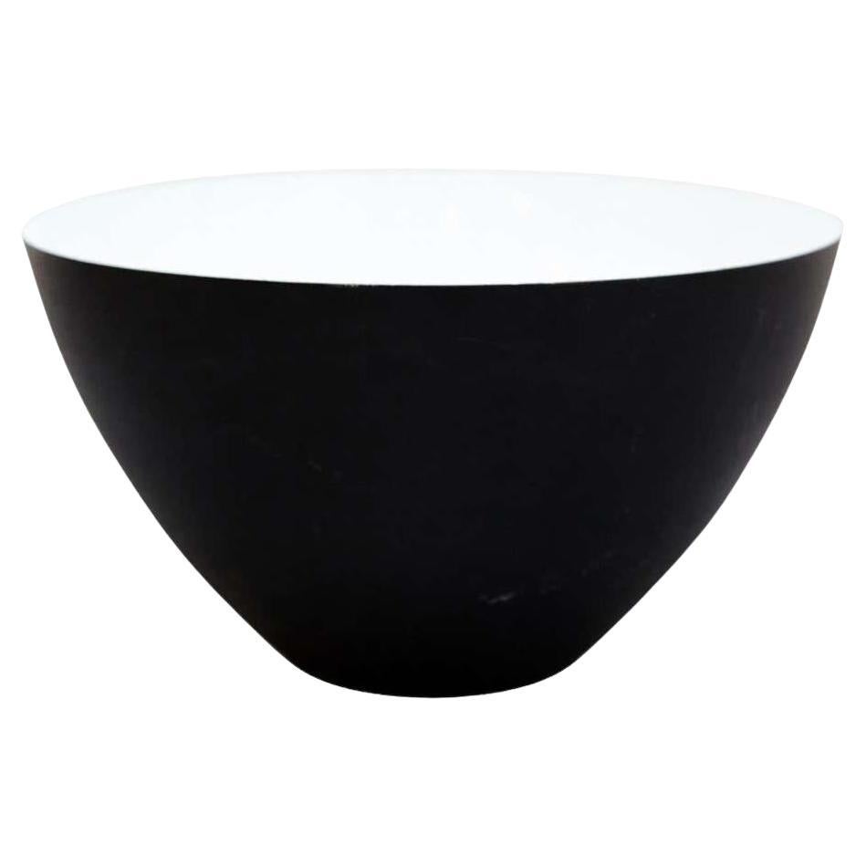 Normann, Mid-Century Modern, Schwarze Syeel Krenit Schale, um 1970