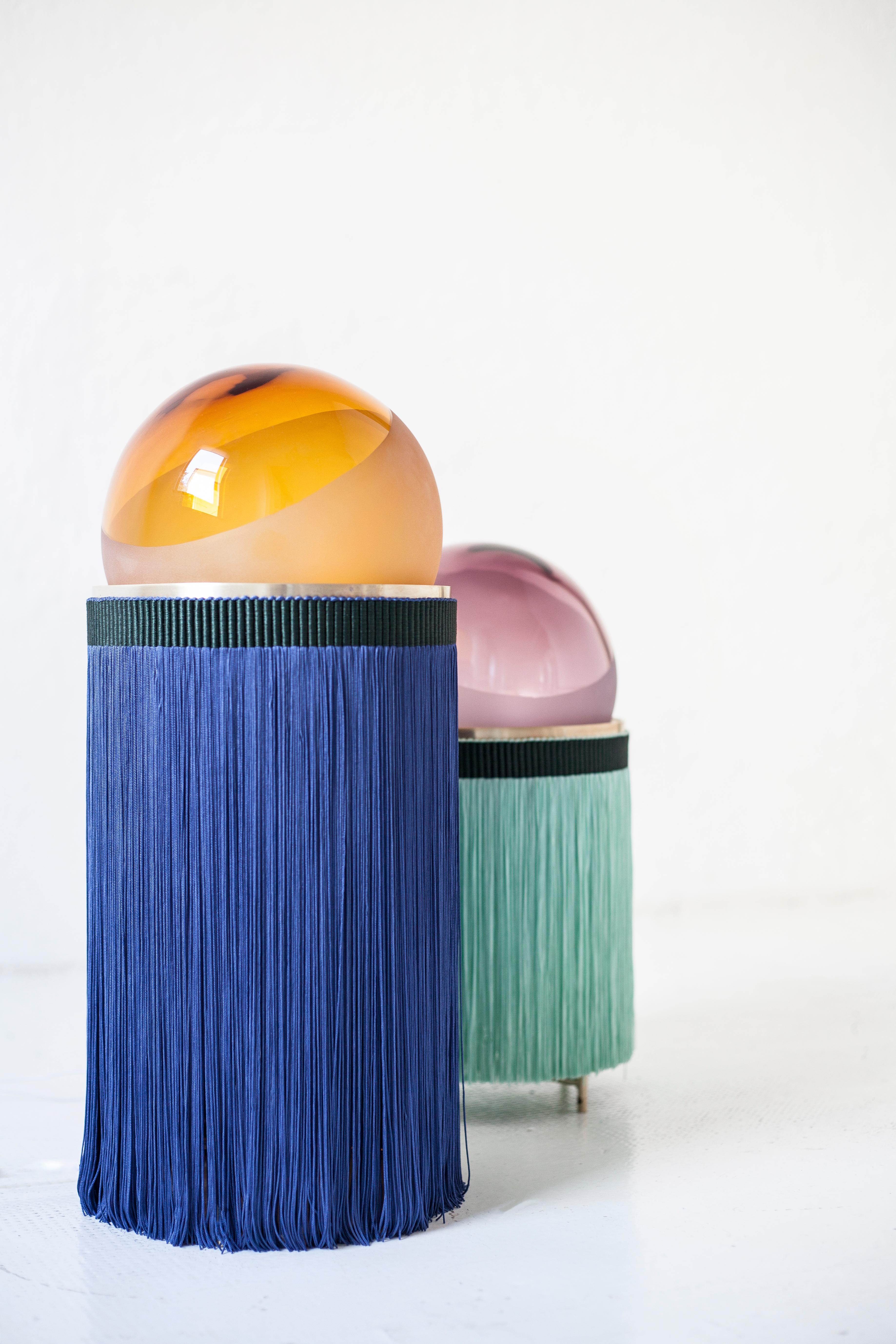 Fait main 21e siècle VI+M Studio lampe moyenne en verre de Murano à franges Tripolino différentes couleurs en vente