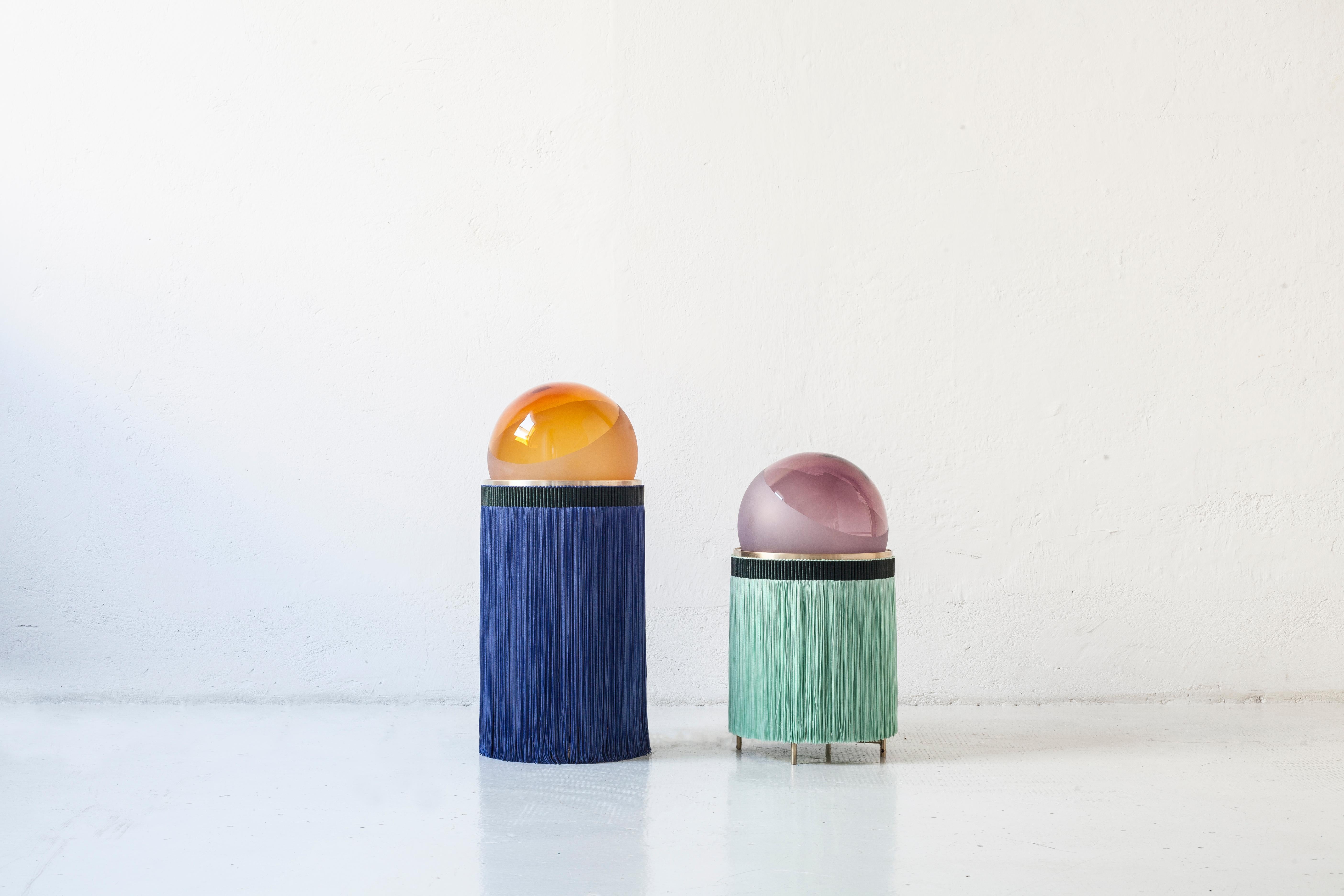 Fait main 21e siècle VI+M Studio Petite lampe en verre de Murano à franges Tripolino différentes couleurs en vente