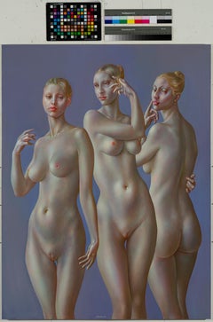 Las tres gracias. 2022. Óleo sobre lienzo, 146x110 cm
