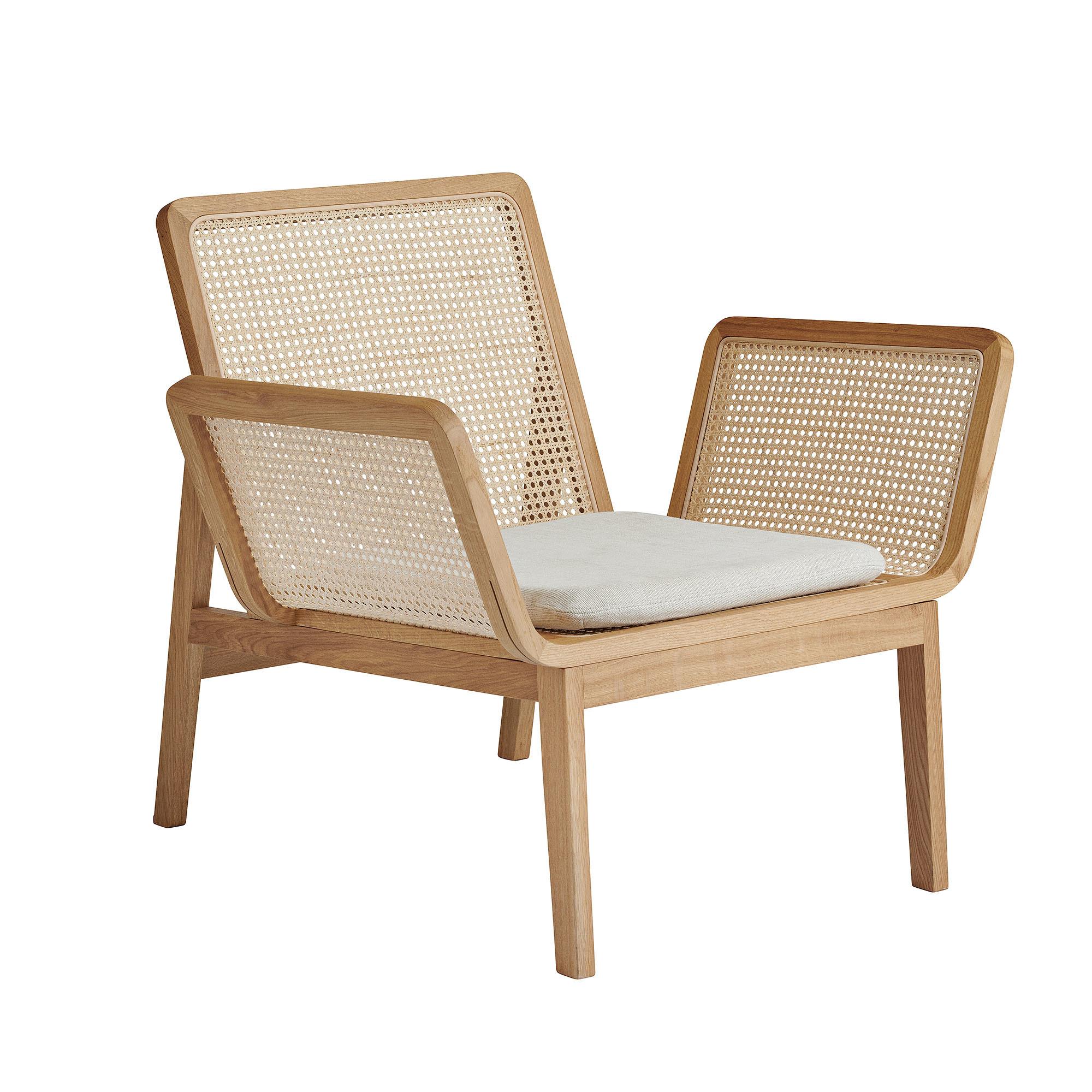Rattan Norr11 Le Roi Lounge Chair by Kristian Sofus Hansen & Tommy Hyldahl For Sale