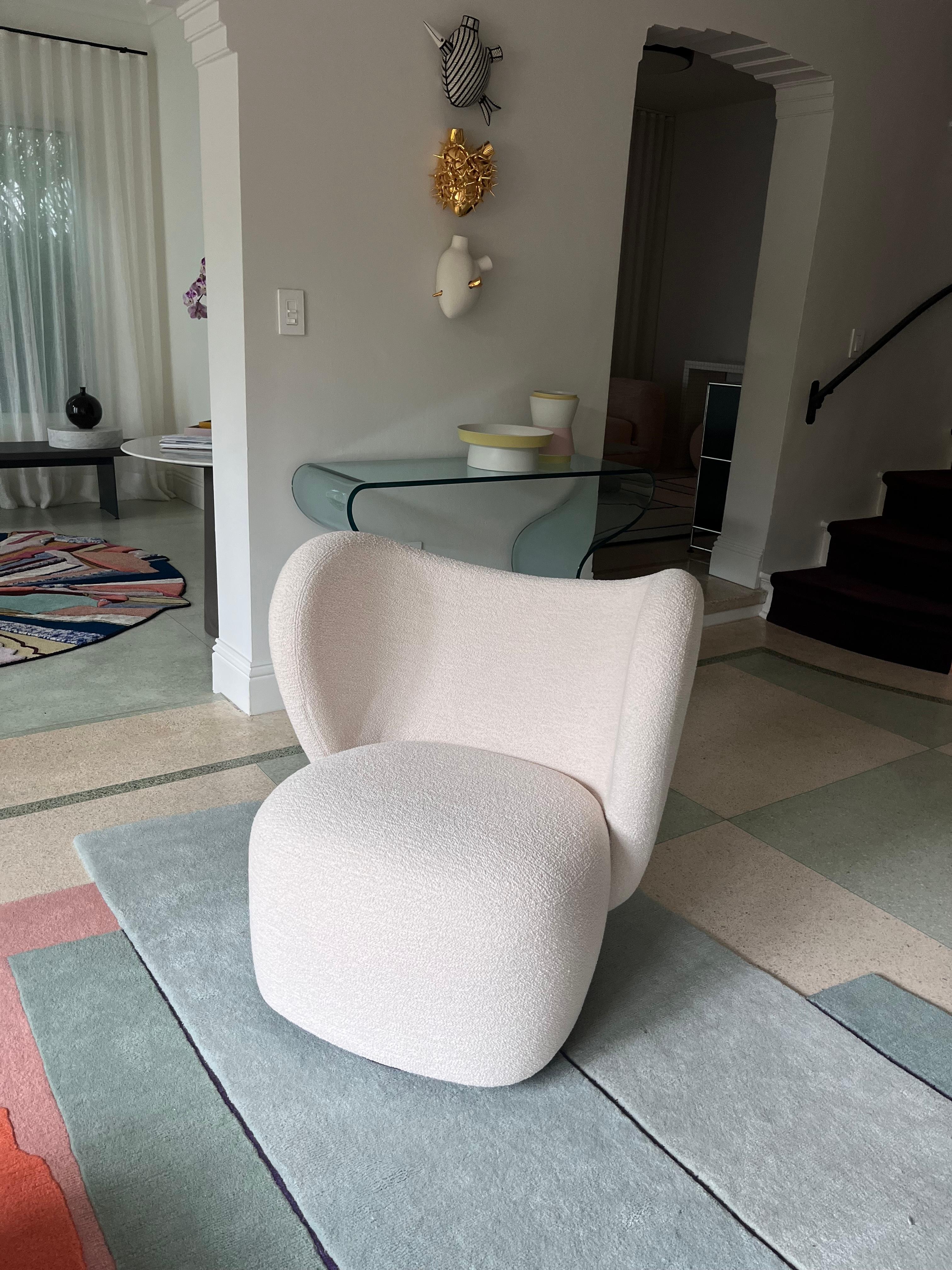 Norr11 Swivel Little Big Chair by Hansen & Hyldahl in STOCK In Excellent Condition For Sale In New York, NY