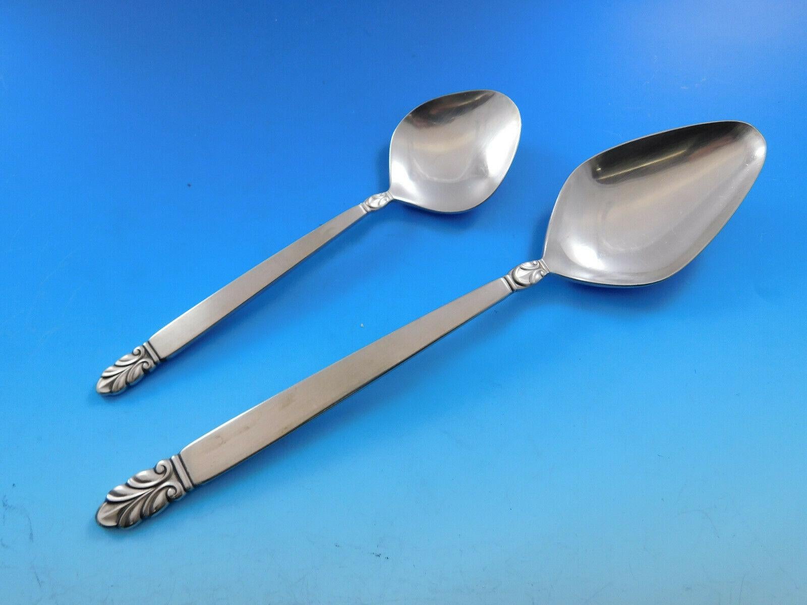 20th Century Norse by International Stainless Steel Flatware Set for 12 Service 66 Pieces For Sale
