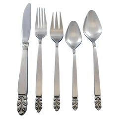 Vintage Norse by International Stainless Steel Flatware Set for 12 Service 66 Pieces