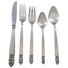 Vintage Norse by International Stainless Steel Flatware Set for 8 Service 42 Pieces