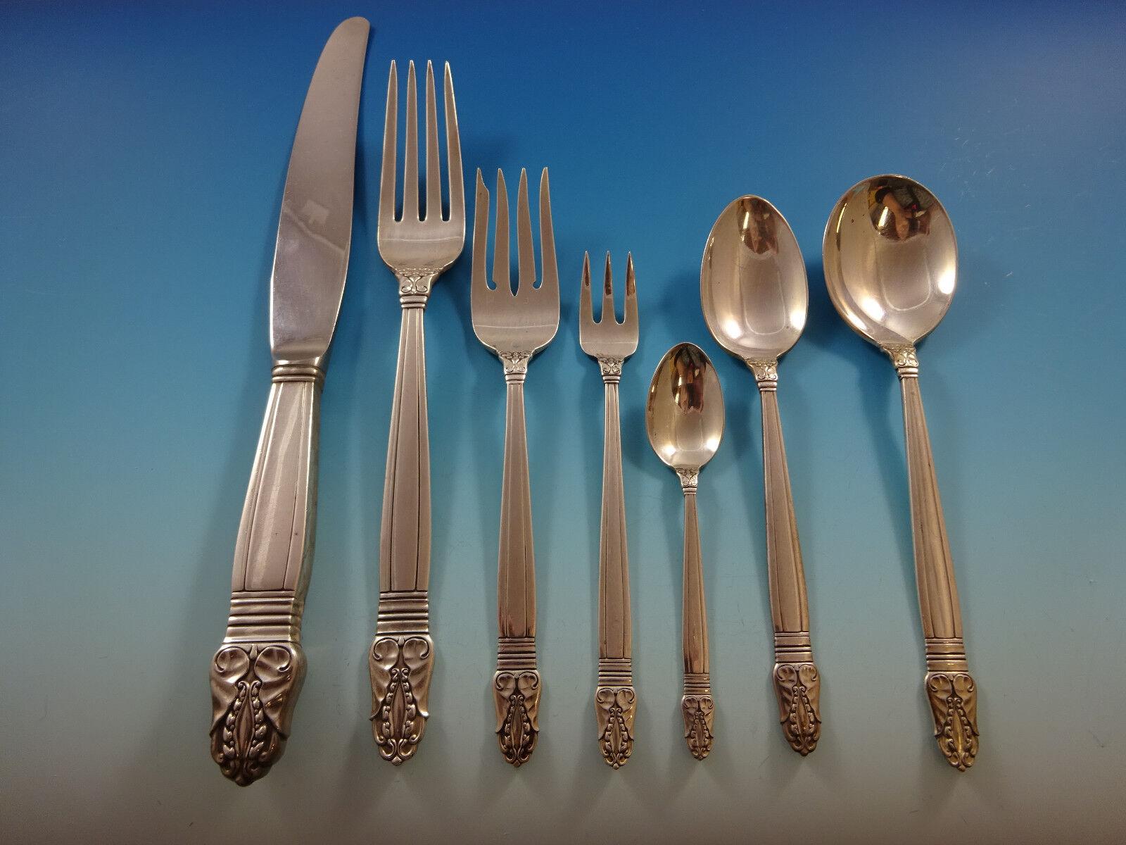 Norse by International Sterling Set di posate per la cena 8 Servizio 63 pezzi in vendita 3