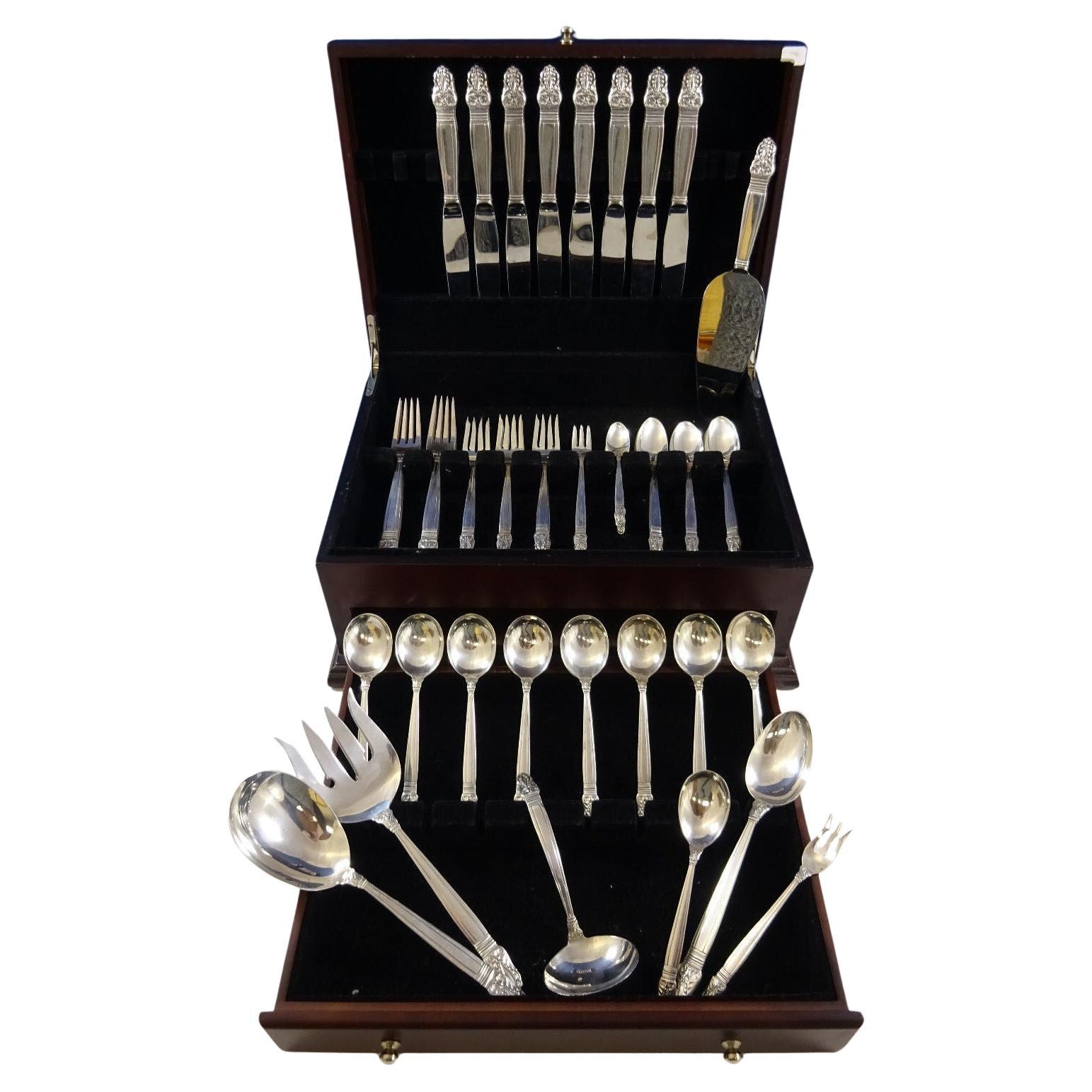 Norse by International Sterling Silver Cubiertos 8 Servicio 63 Piezas