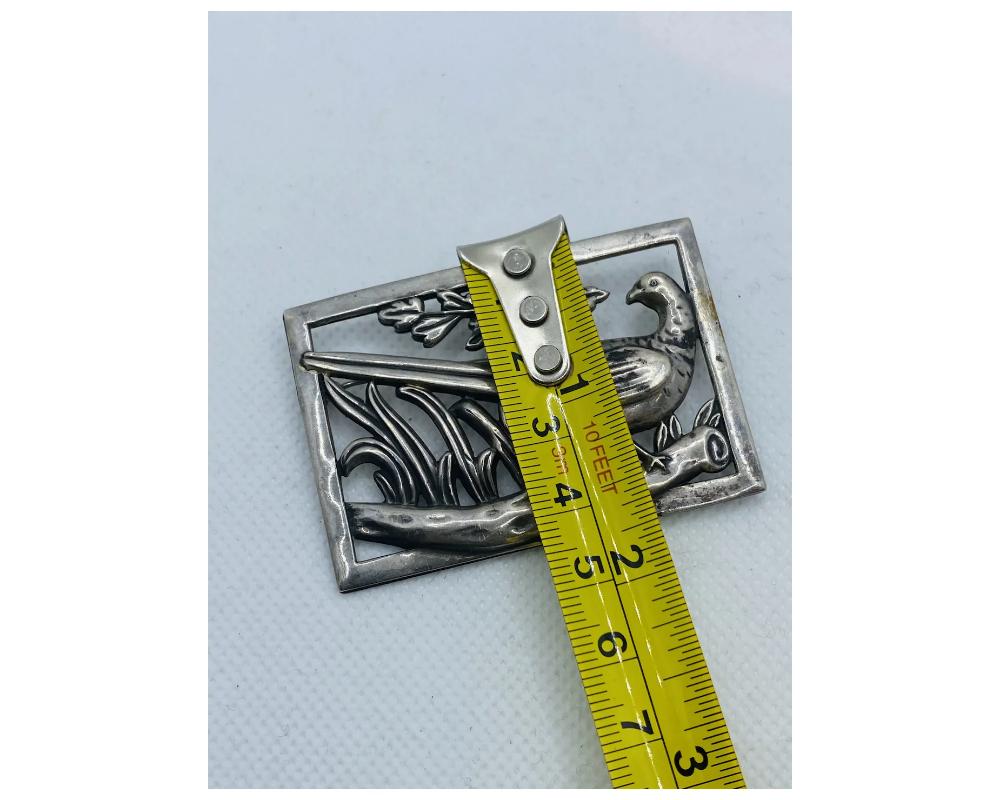 Norseland CORO Large Sterling Silver Vintage Brooch For Sale 1