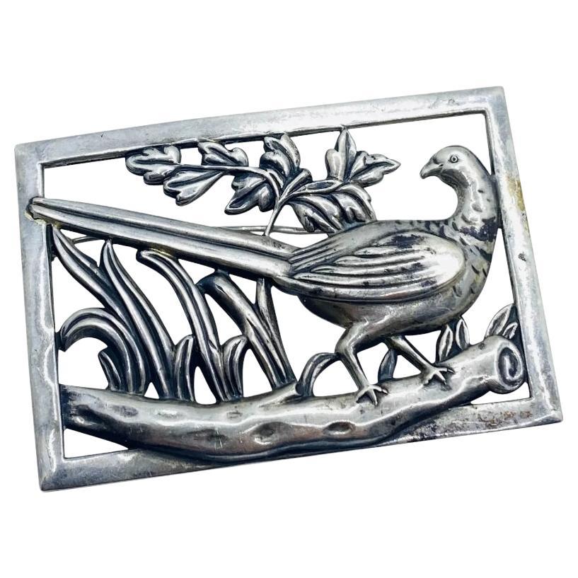 Norseland CORO Large Sterling Silver Vintage Brooch For Sale