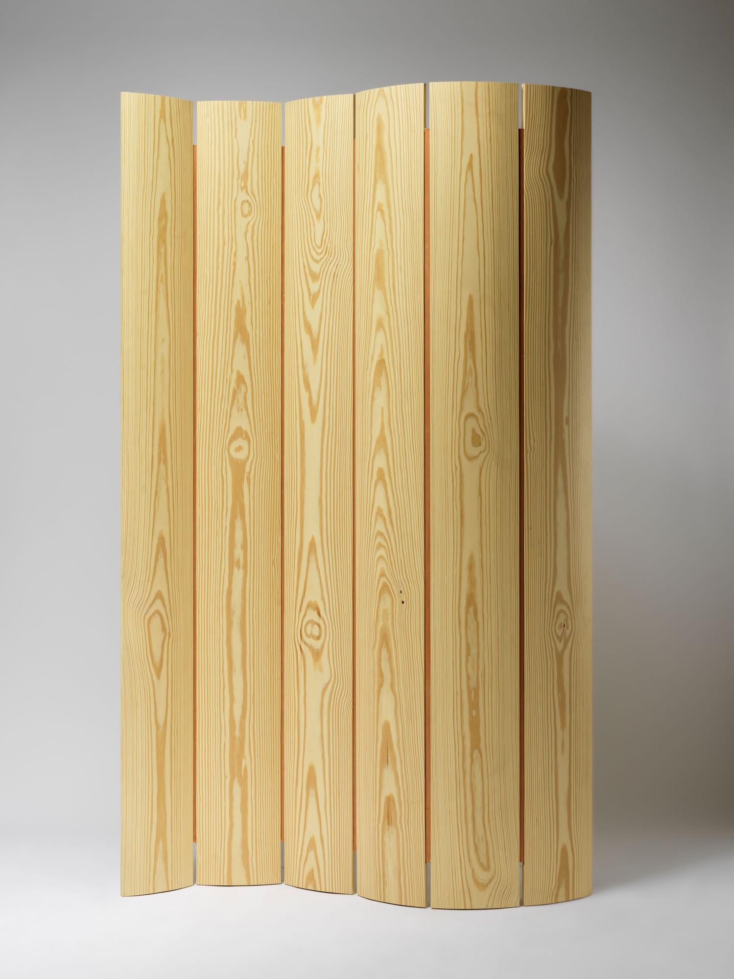 Nort Folding Screen by Tim Vranken
Materials: Yellow pine 
Dimensions: 183 x 120 cm

Tim Vranken is a Belgian furniture designer who focuses on solid, handmade furniture. Throughout his designs the use of pure materials and honest natural processes
