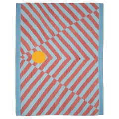 Norte Area Rug, Hand-Woven Colorful Geometric Wool Blue Red Yellow