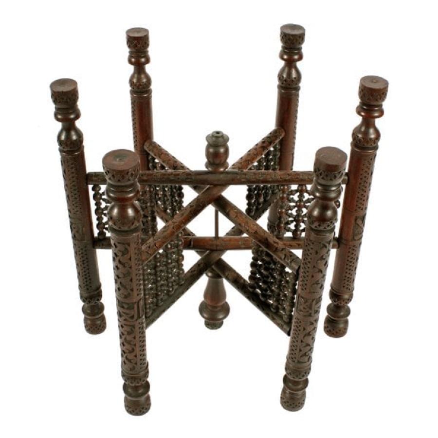 European North African Brass Tray Table, 20th Century For Sale