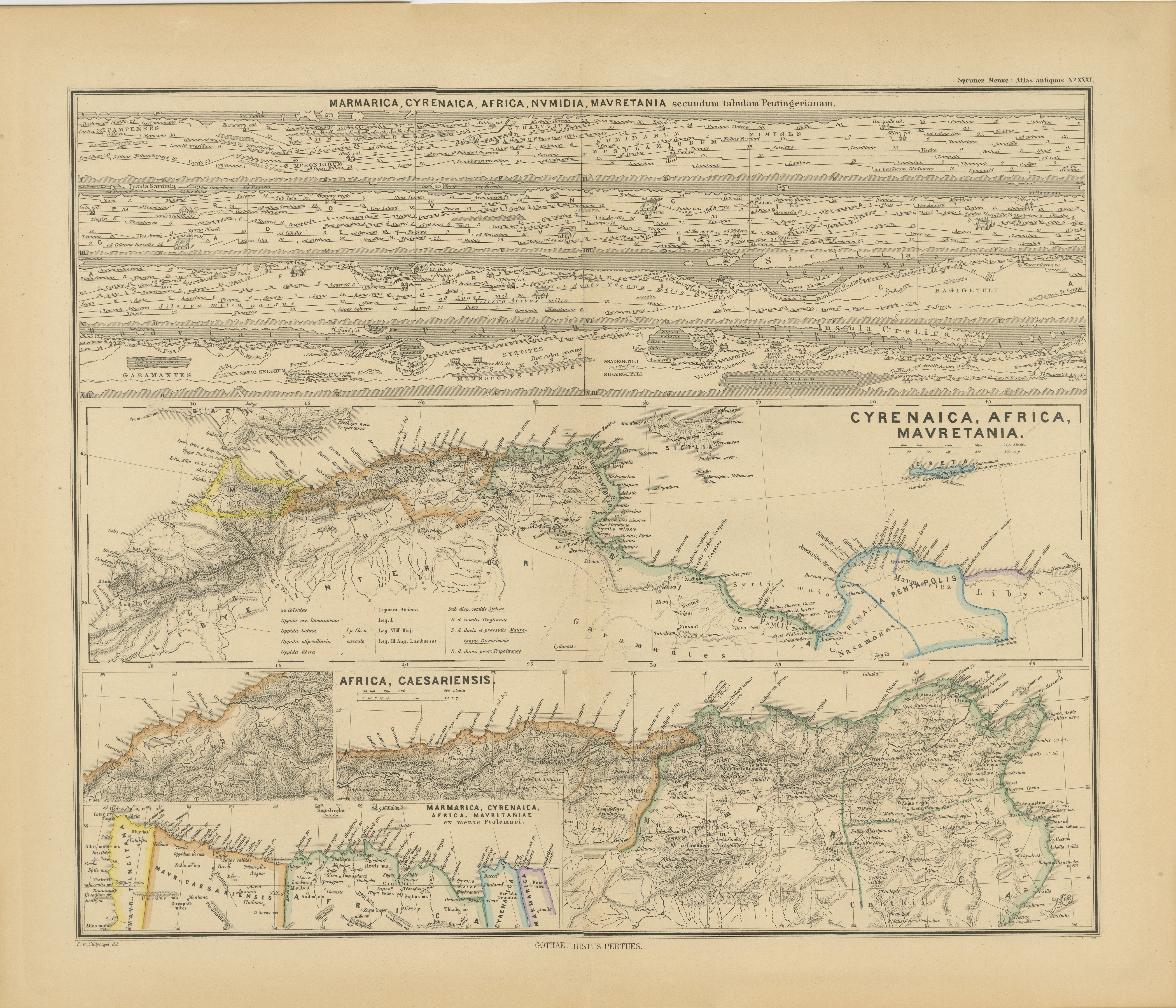Nordafrikanische Küsten: Marmarica bis Mauretania in der römischen Times, veröffentlicht 1880 im Angebot