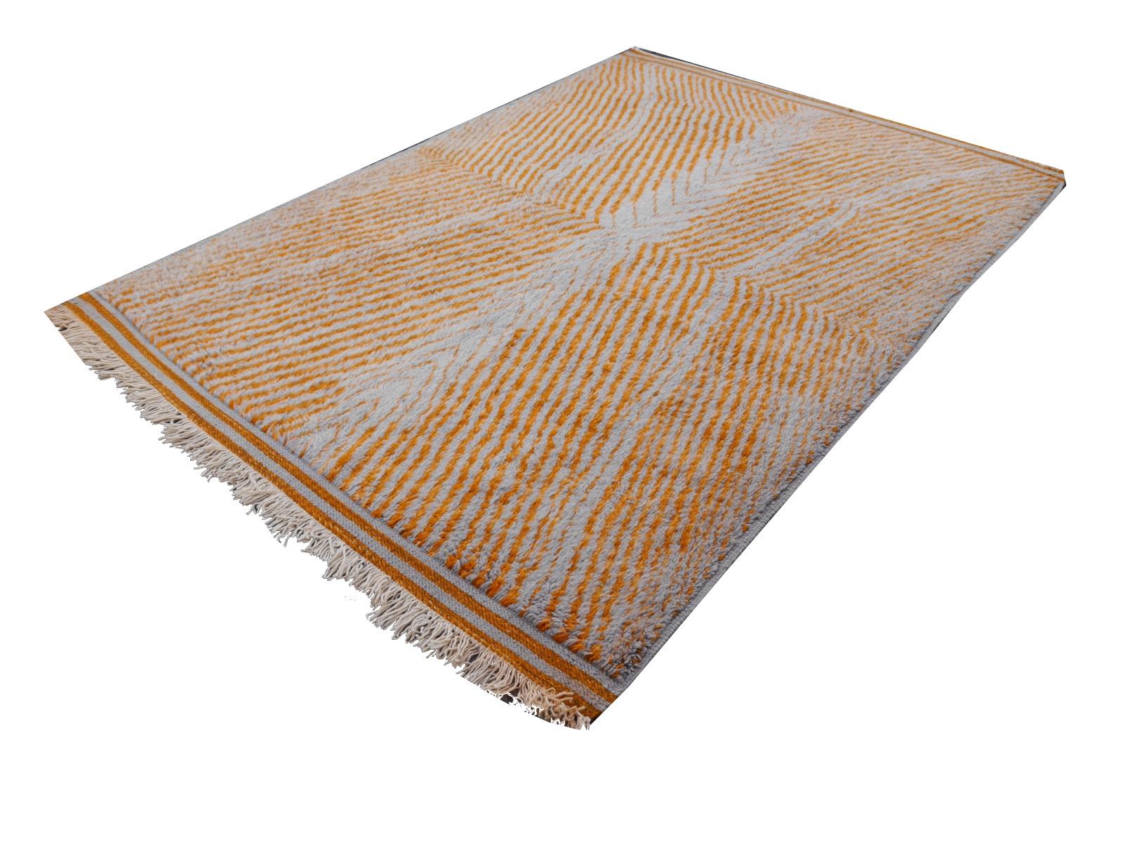 North African Moroccan Berber Rug Abstract Design Gray Copper Super Soft Quality For Sale 5